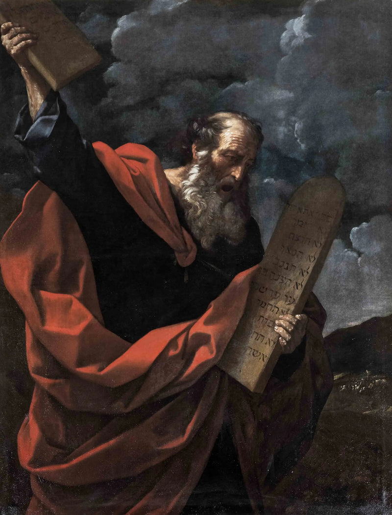 Moisés quebrando as Tábuas da Lei - Guido Reni