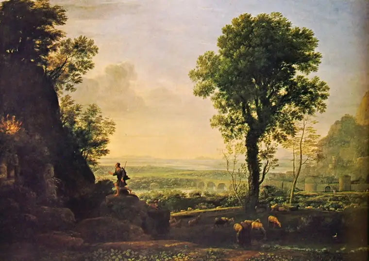 Moisés contemplando a sarça ardente - Claude Lorrain
