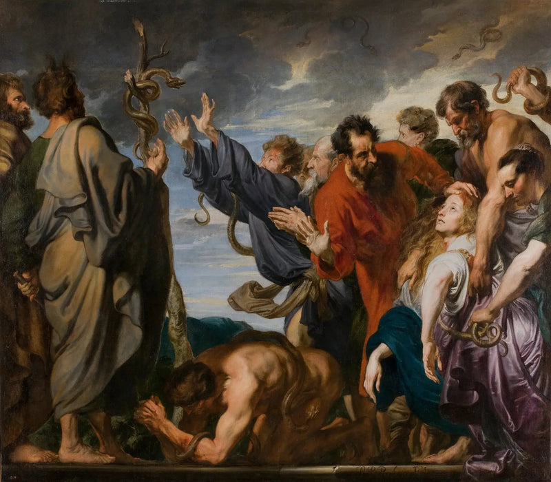 Moisés e a Serpente de Aïrain - Antoine van Dyck