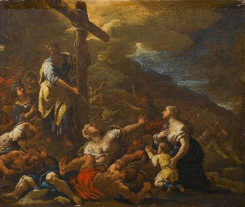 Moisés e a serpente de bronze - Luca Giordano