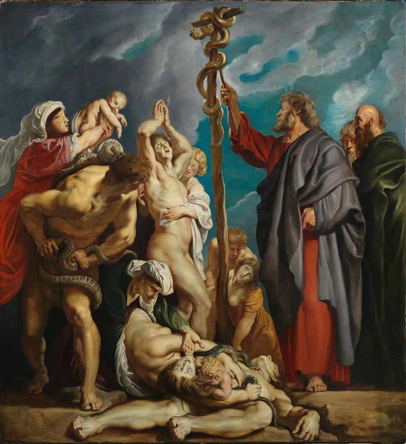Moisés e a serpente de bronze - Peter Paul Rubens