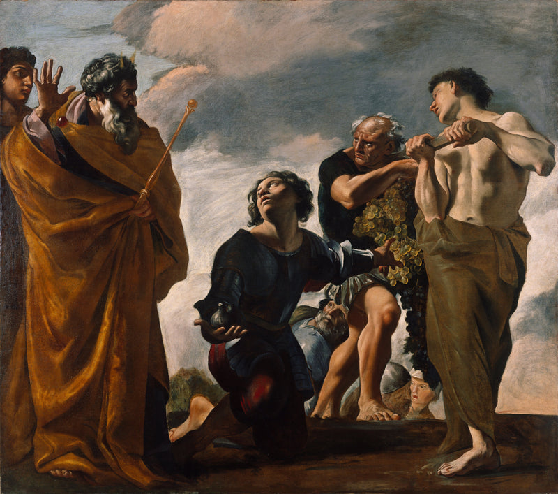 Moisés e os mensageiros de Canaã - Giovanni Lanfranco