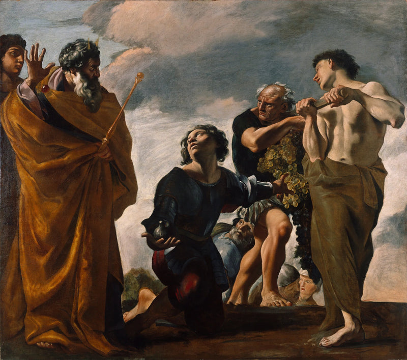 Moisés e os mensageiros de Canaã - Giovanni Lanfranco