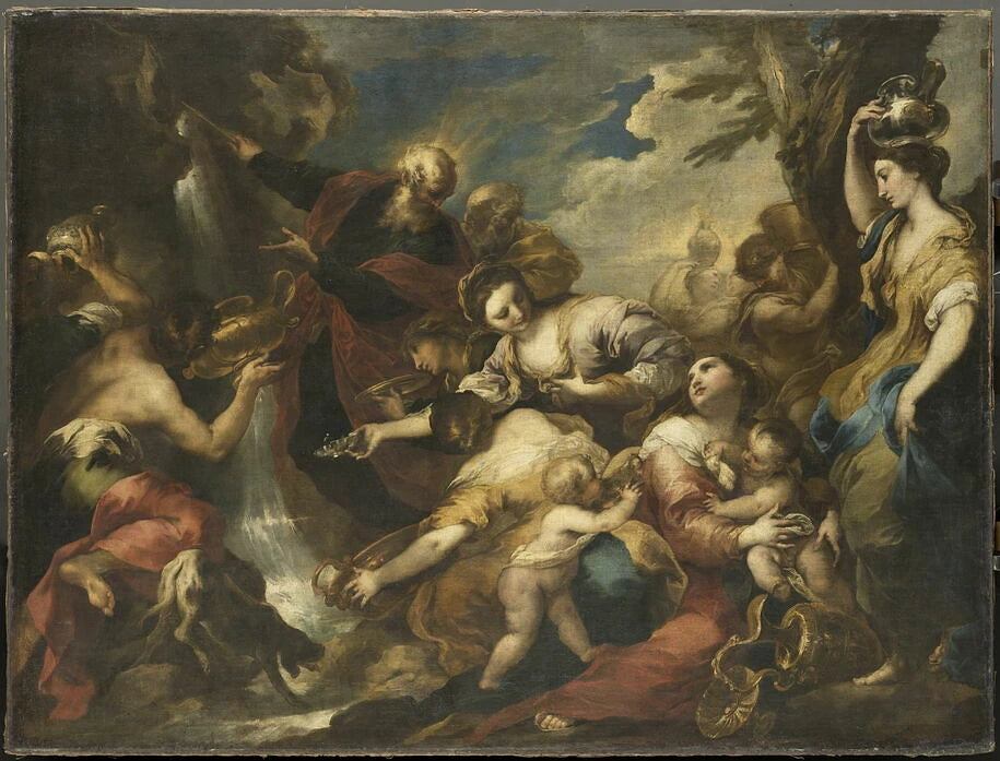 Moïse frappant le rocher - Valerio Castello