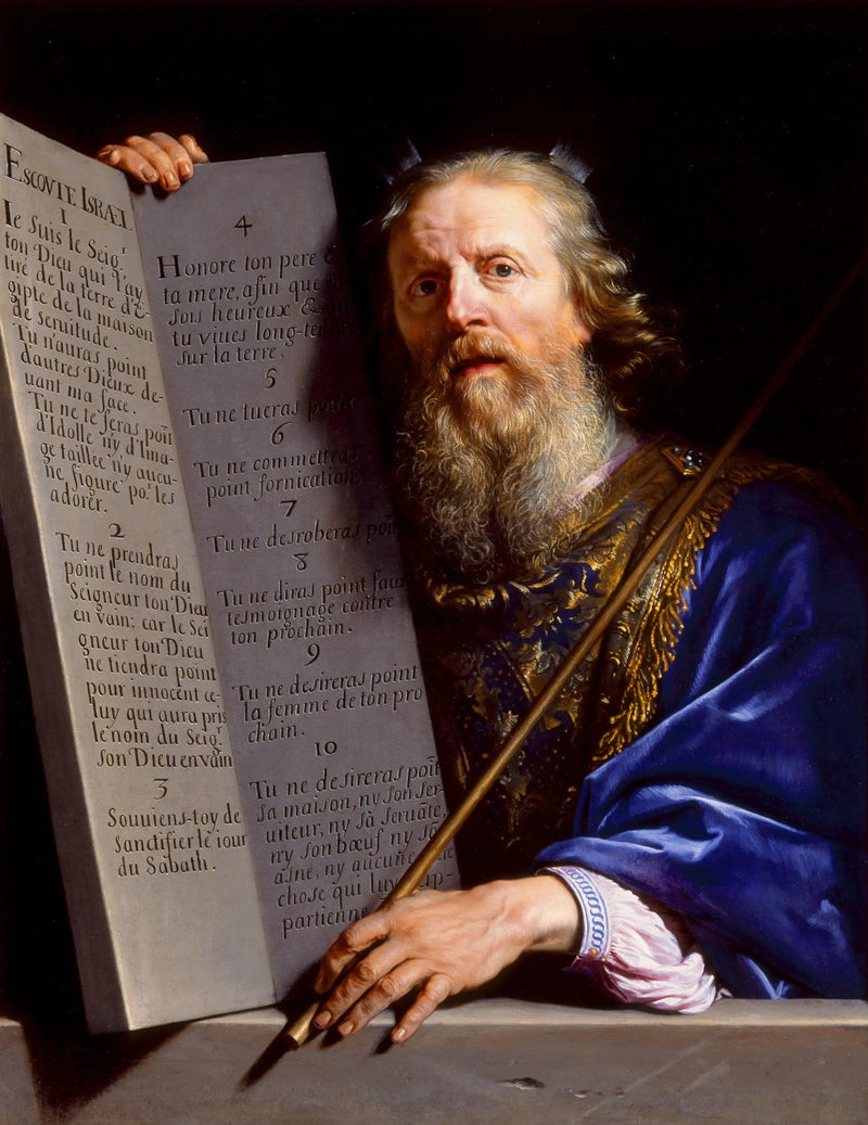 Moisés apresentando as Tábuas da Lei - Philippe de Champaigne