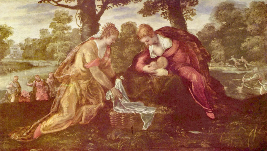 Moisés salvo das águas - Jacopo Tintoretto