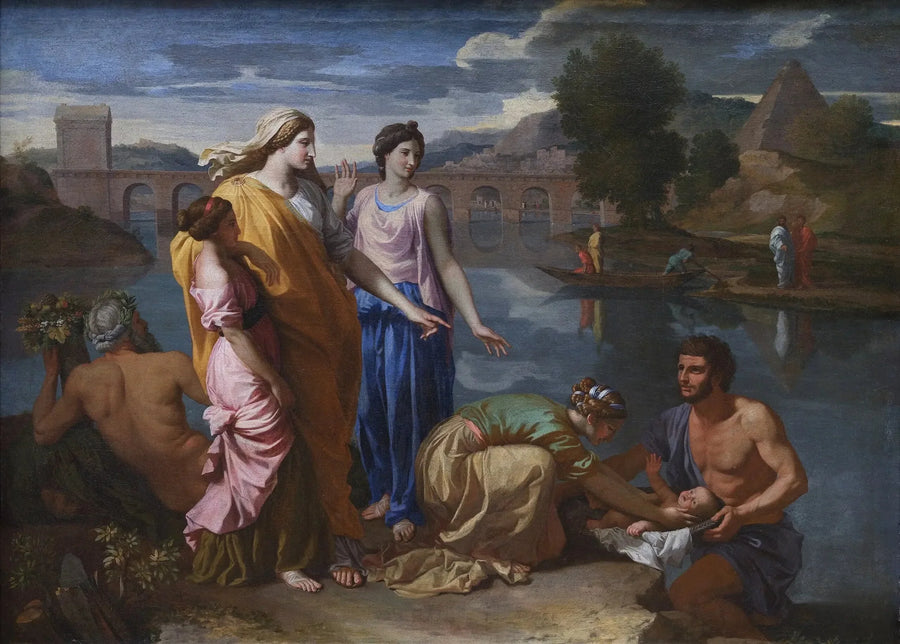 Moisés salvo das águas - Nicolas Poussin