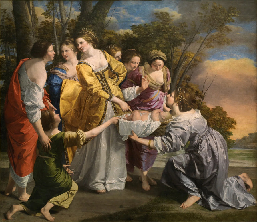 Moisés salvo das águas - Orazio Gentileschi