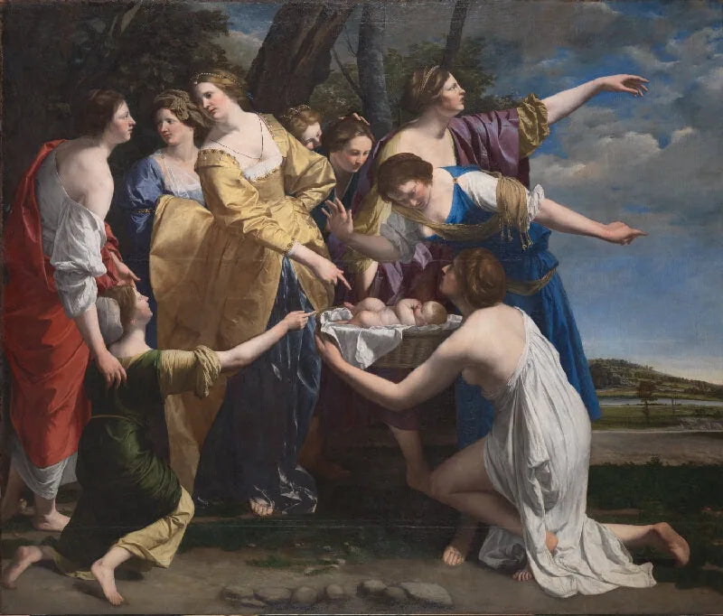 Moisés salvo das águas - Orazio Gentileschi