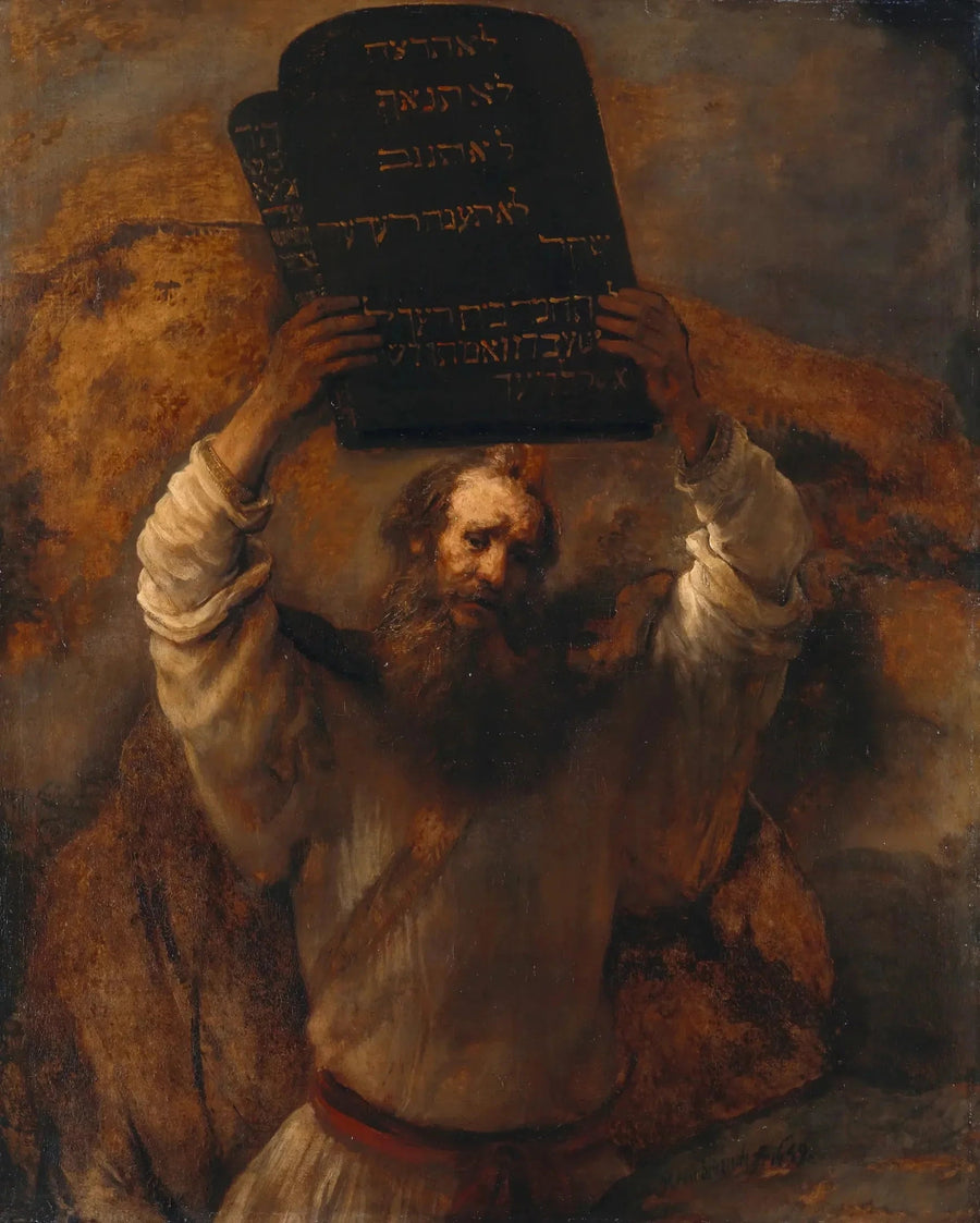 Moisés quebrando as Tábuas da Lei - Rembrandt