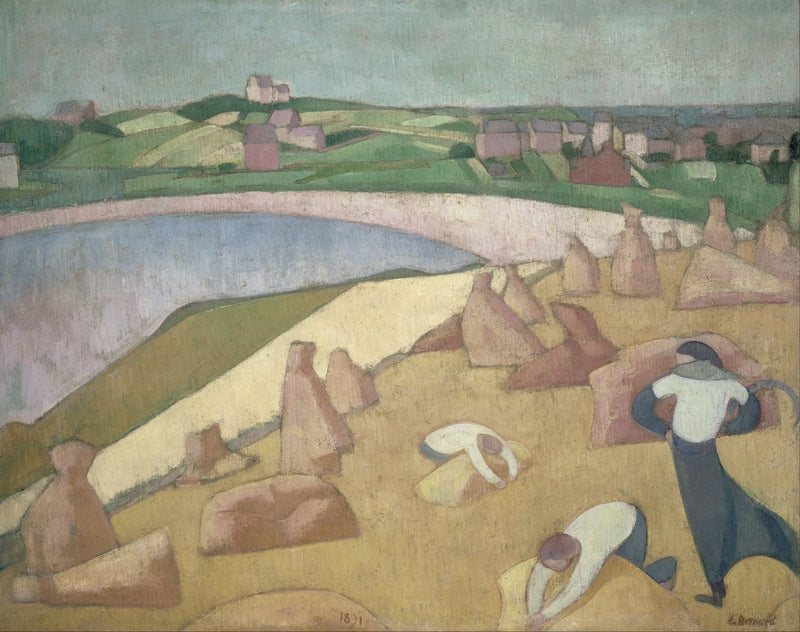 Colheita à beira-mar - Émile Bernard