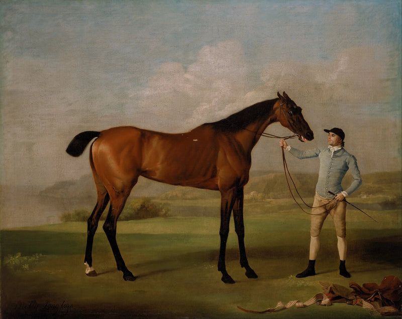 Molly de pernas longas com seu jóquei - George Stubbs