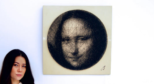 Mona Lisa String Art - Parida | 60 x 60 cm Reproductions de tableaux à la peinture à l’huile