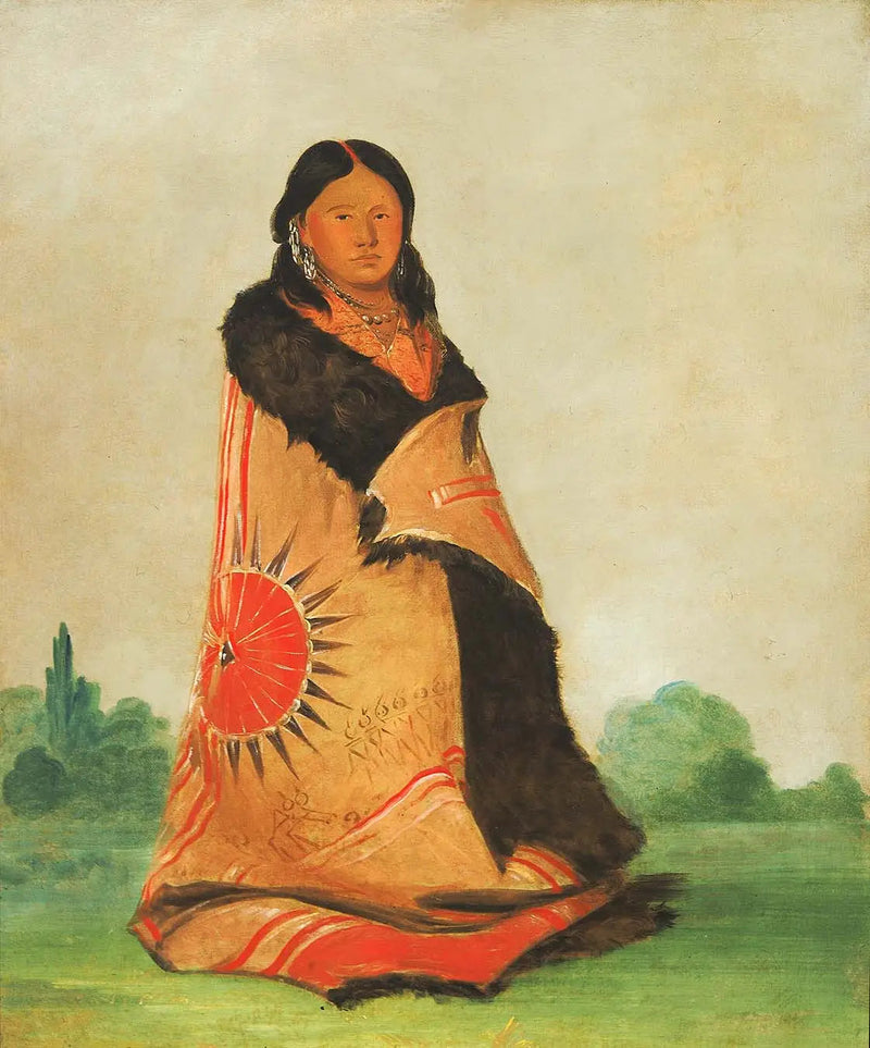 Mong-shóng-sha, Sol curvado, esposa do Grande Chefe - George Catlin
