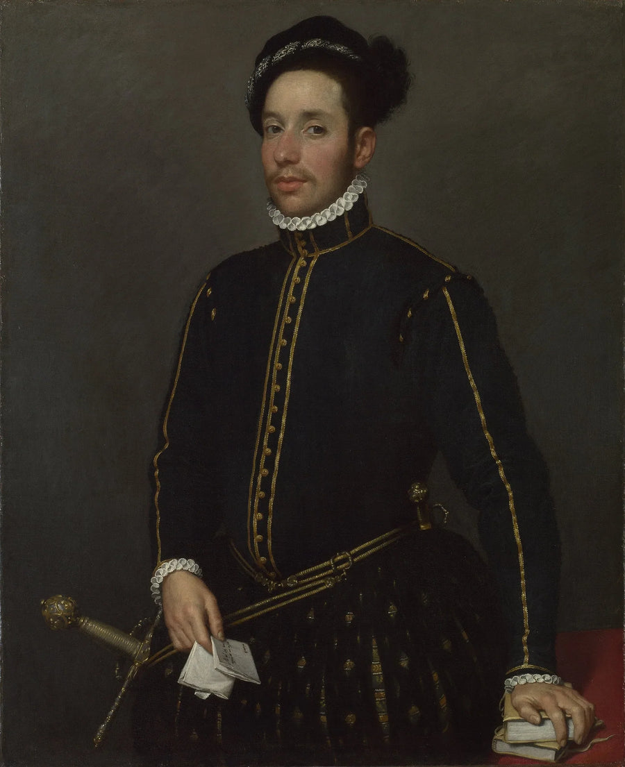 Senhor canhoto com dois quartos e uma carta - Giovanni Battista Moroni