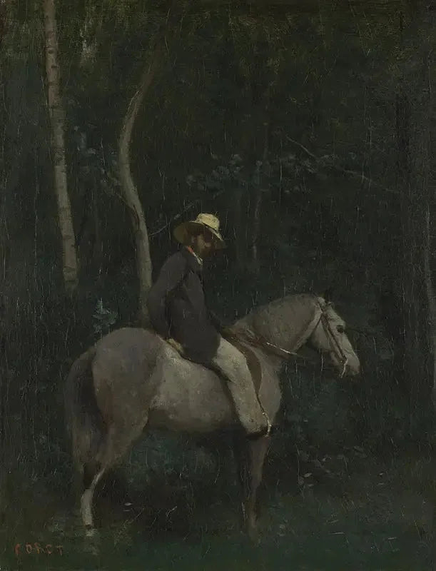 Senhor Pivot a Cavalo - Jean-Baptiste Camille Corot