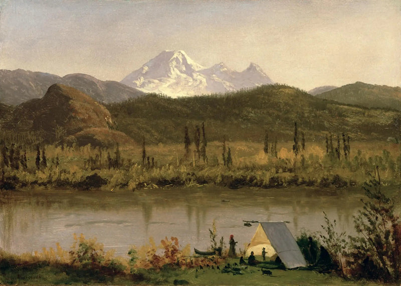 Mont Baker, Washington, a partir do rio Frazier - Albert Bierstadt