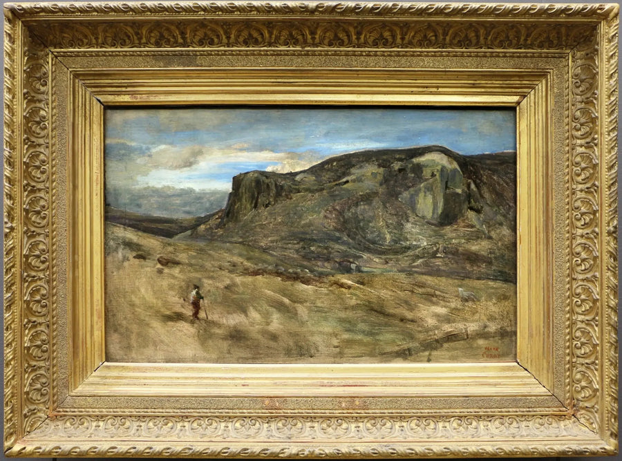 Montanha da campanha romana. O Rocher dos Nazons - Jean-Baptiste Camille Corot