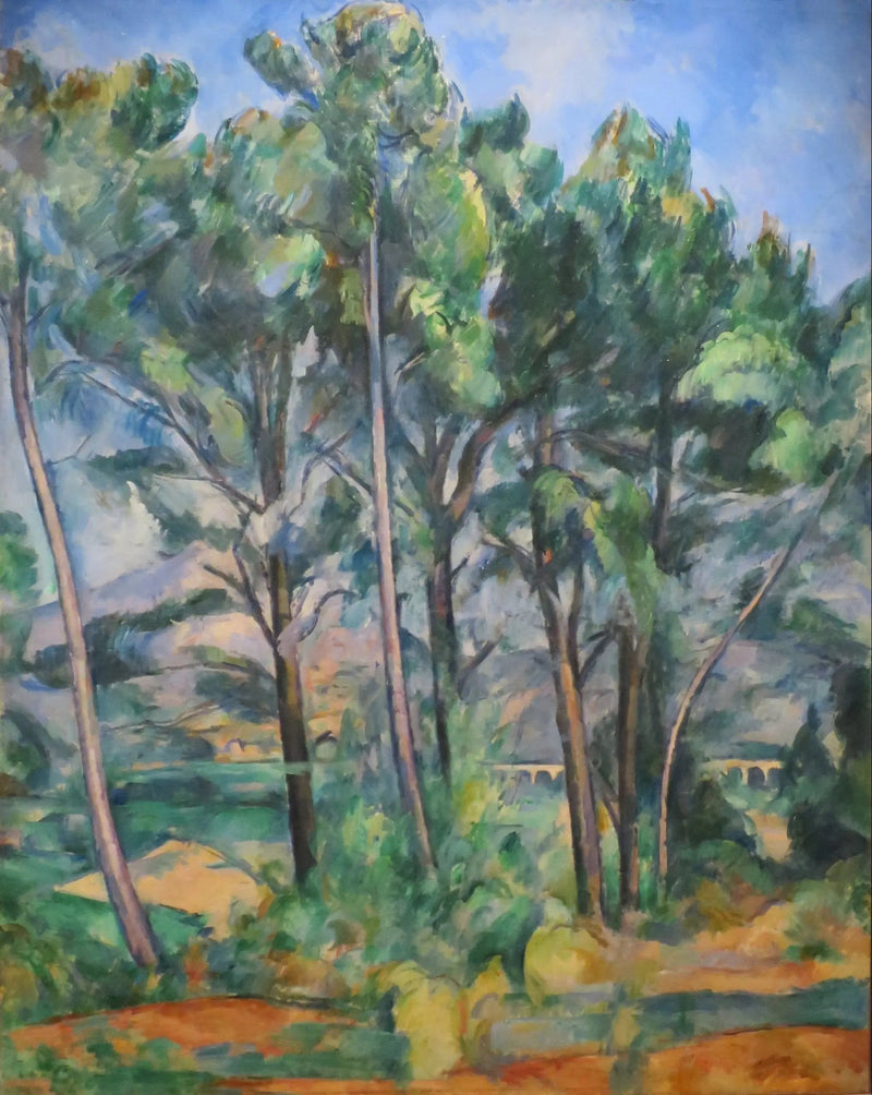 Montanha Sainte-Victoire e viaduto do lado de Valcros - Paul Cézanne