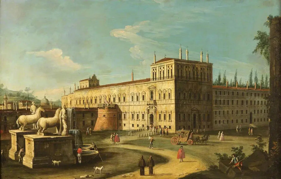 Monte Cavallo e o Palácio do Quirinal, Roma - Canaletto