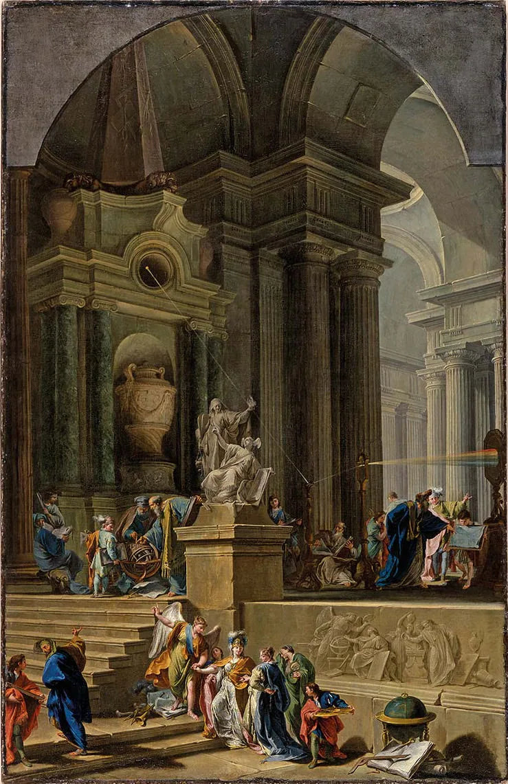 Monumento alegórico a Sir Isaac Newton - Giovanni Battista Pittoni