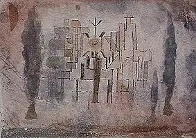 Monumento em um cemitério - Paul Klee