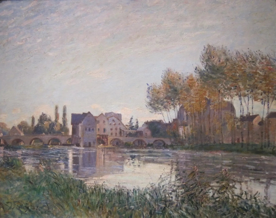 Moret ao pôr do sol - Alfred Sisley