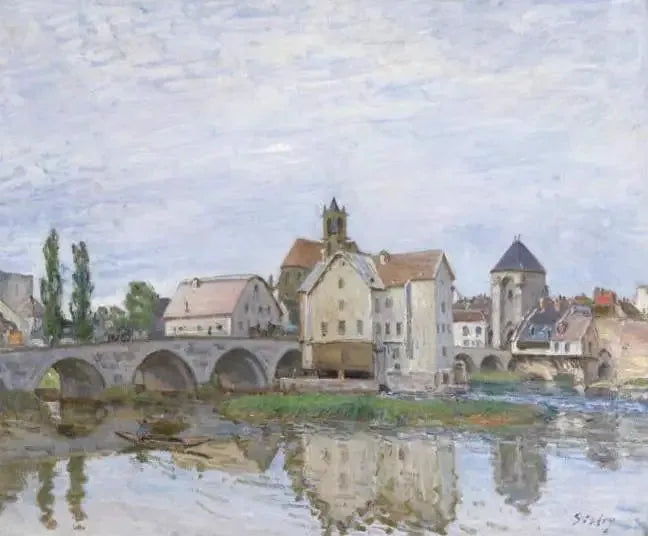 Moret-sur-Loing - Tempo nublado - Alfred Sisley
