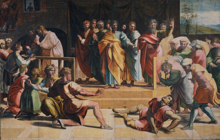 A Morte de Ananias, por volta de 1515-1516 - Raphaël