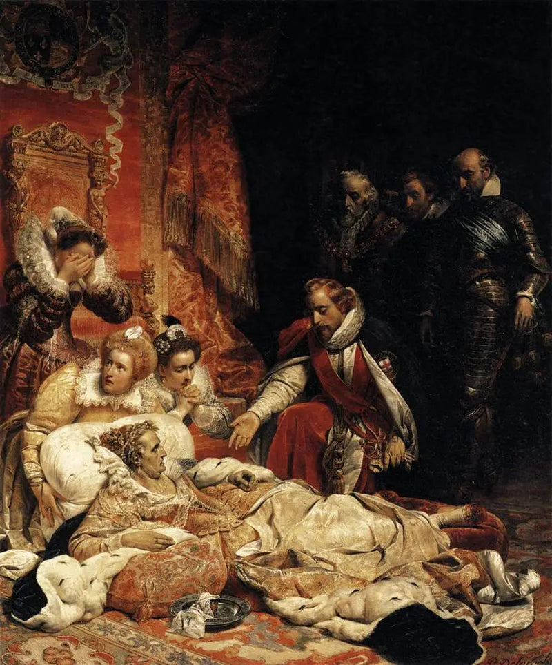 Morte de Elisabeth, rainha da Inglaterra, em 1603 - Paul Delaroche