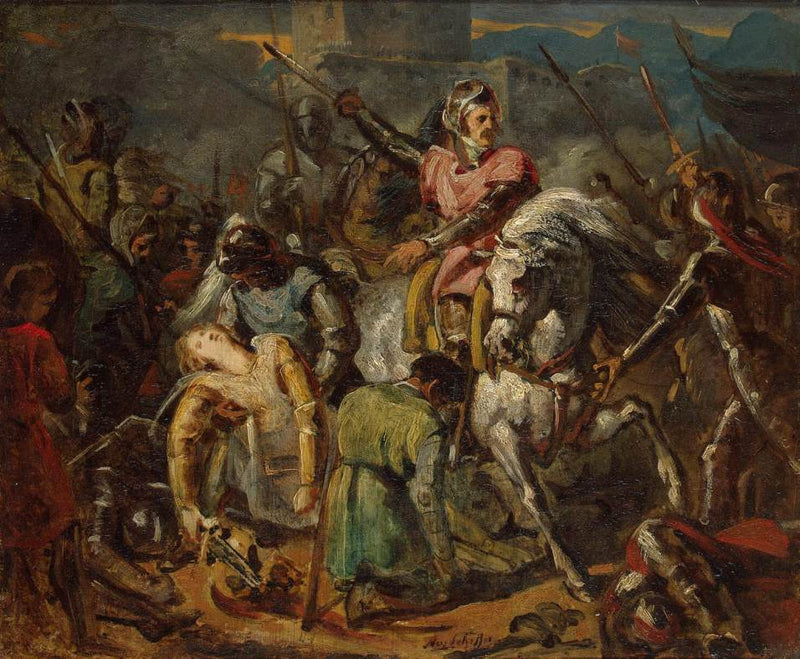 Morte de Gaston de Foix na batalha de Ravenna em 11 de abril de 1512 - Ary Scheffer