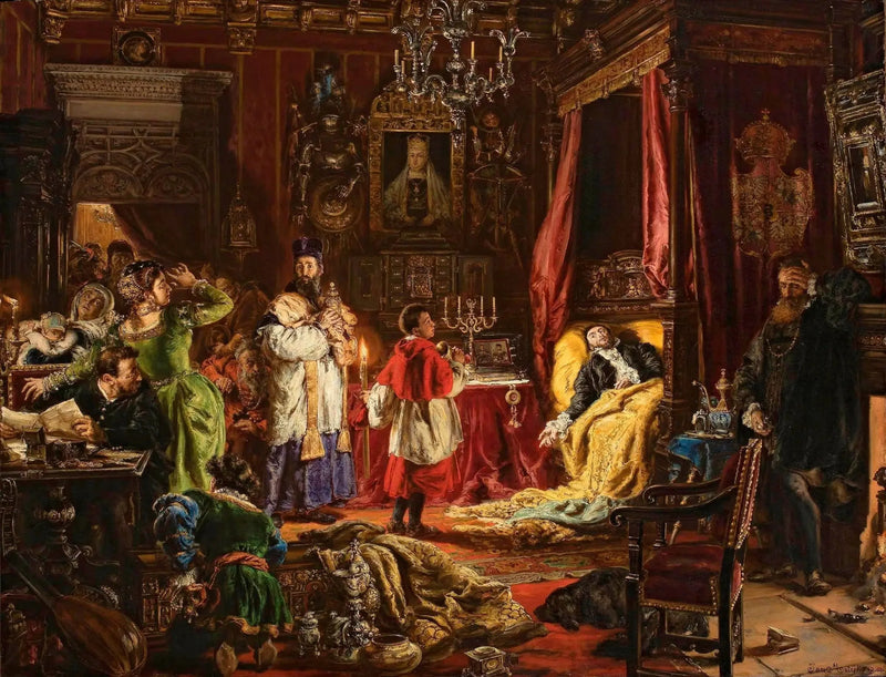 Morte de Sigismond Augusto em Knyszyn em 1572 - Jan Matejko