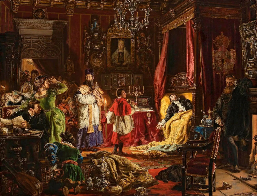 Morte de Sigismond Augusto em Knyszyn em 1572 - Jan Matejko