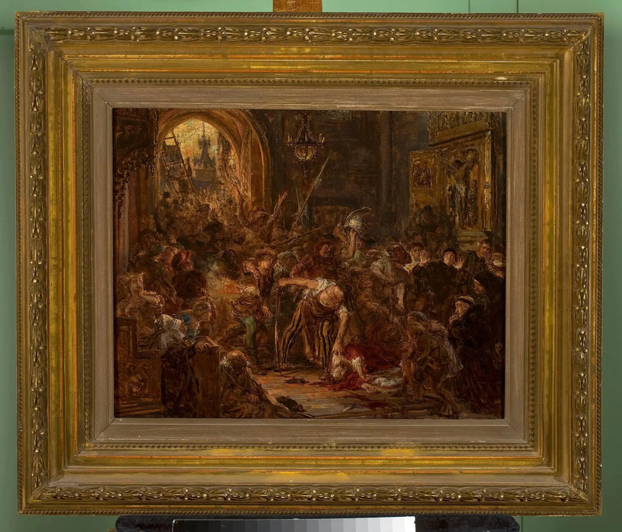 Morte de Tęczyński na igreja franciscana - Jan Matejko