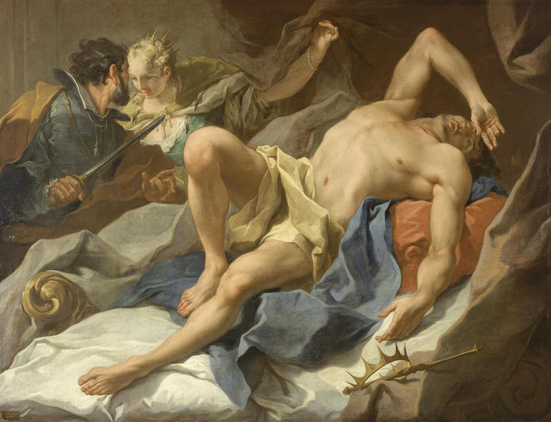 Morte do rei Candaules - Giovanni Battista Pittoni