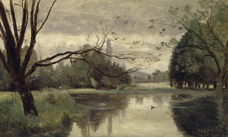 Mortefontaine. O lago das patinhas - Jean-Baptiste Camille Corot