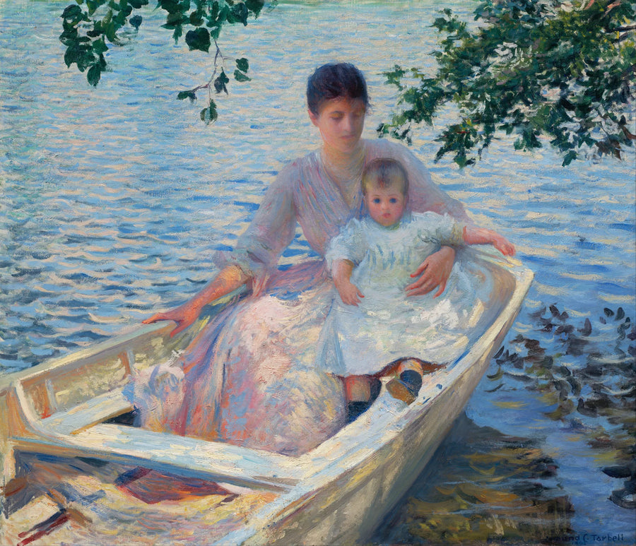 Mãe e Filho em um Barco - Edmund Charles Tarbell