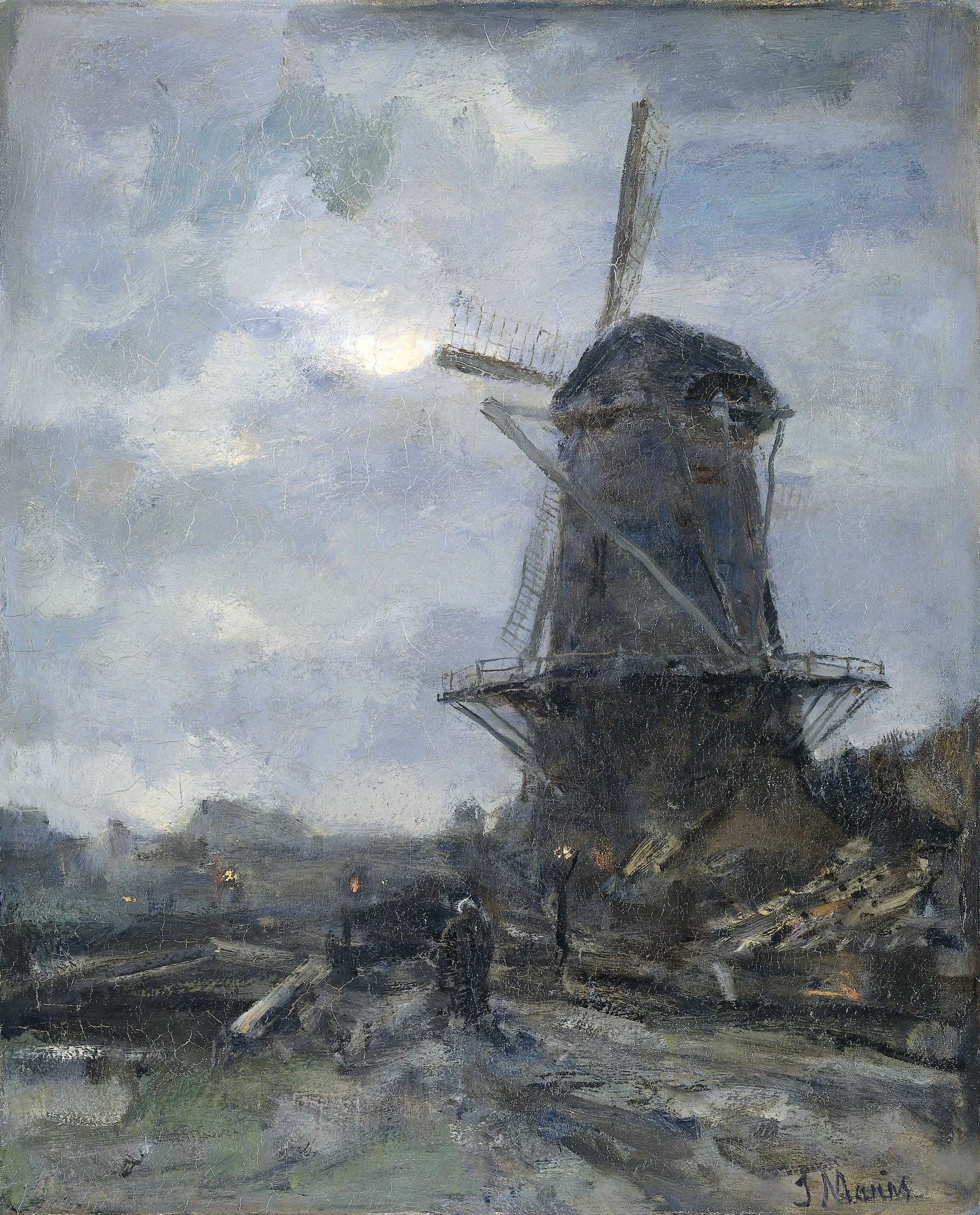 Moulin au clair de lune - Jacob Maris