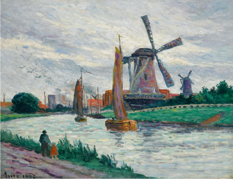 Moinhos na Holanda - Maximilien Luce