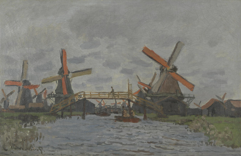 Moinhos de vento perto de Zaandam W181 - Claude Monet