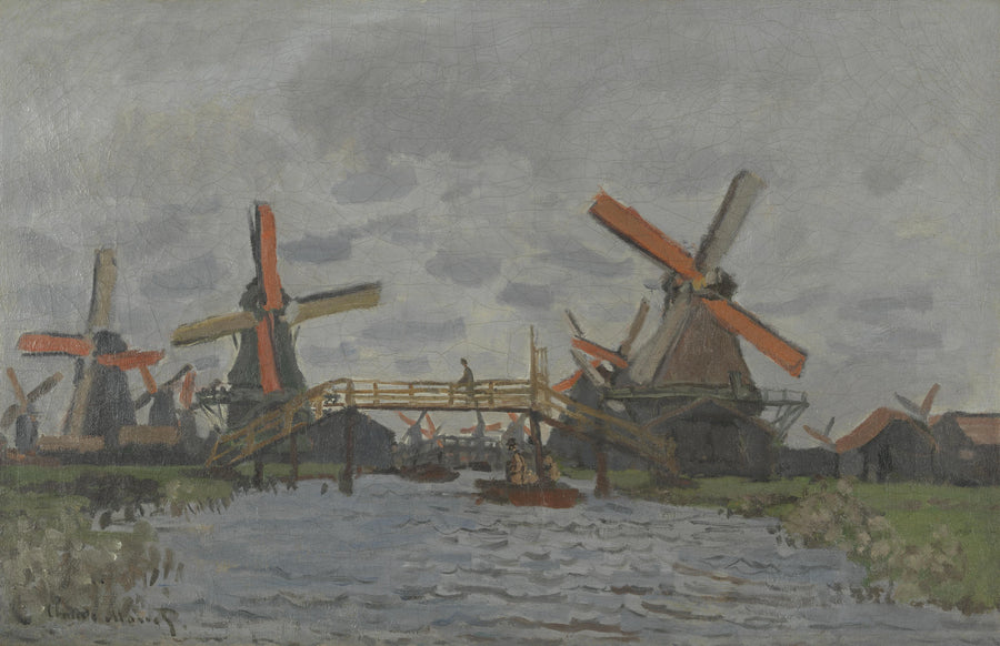 Moinhos de vento perto de Zaandam W181 - Claude Monet