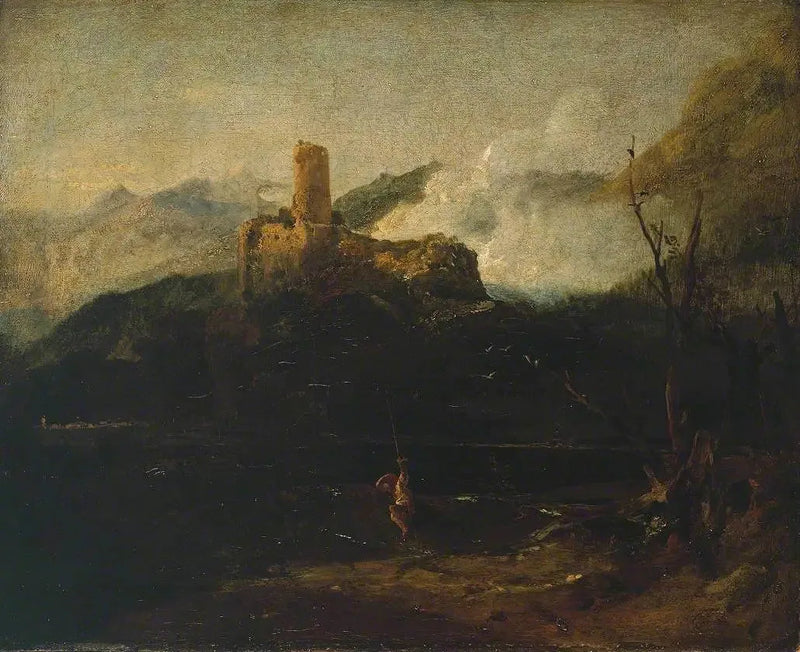 Cena de Montanha com Castelo, Provavelmente Martigny - J. M. W. Turner