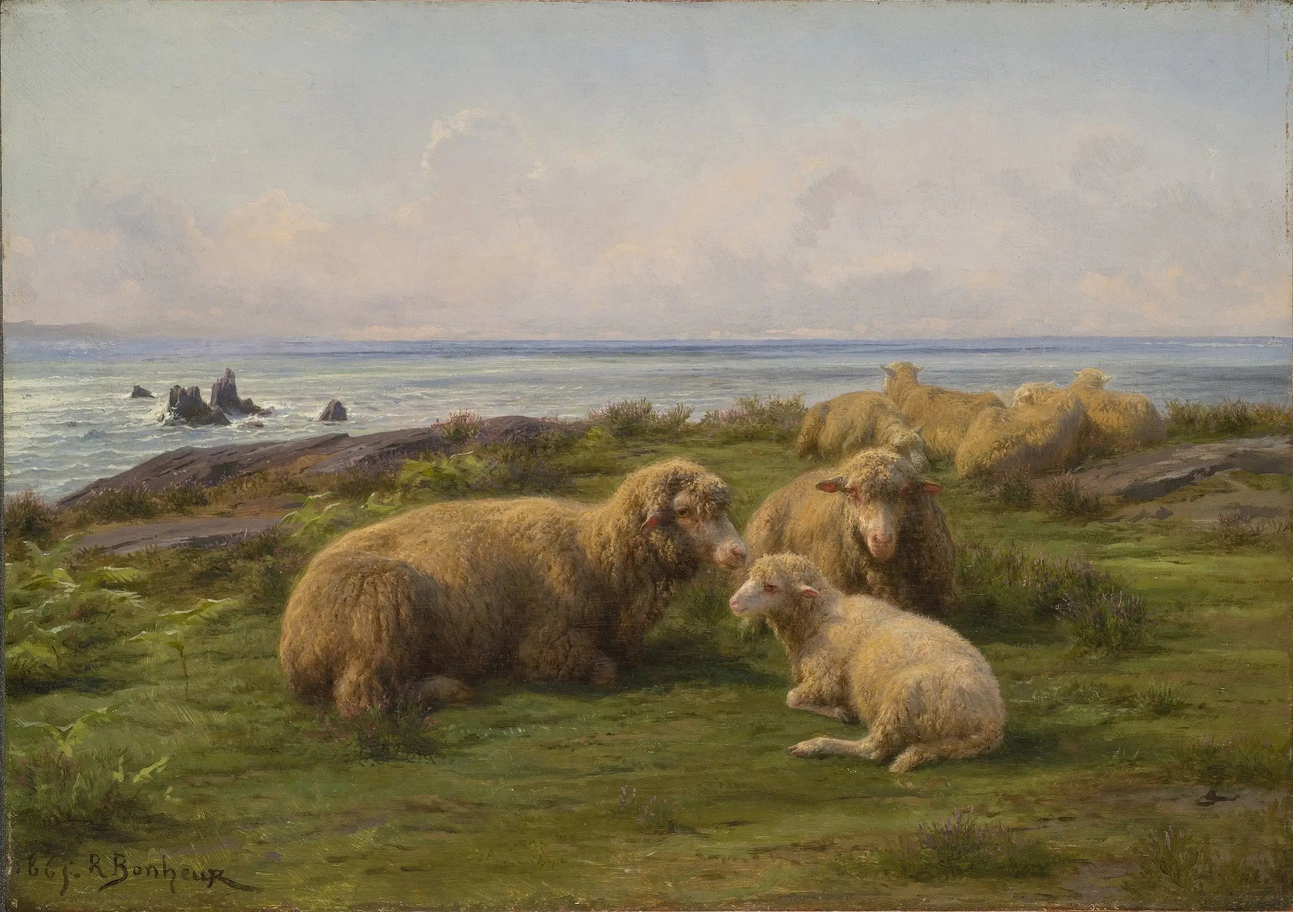 Moutons au bord de la mer - Rosa Bonheur - Alpha Reproduction