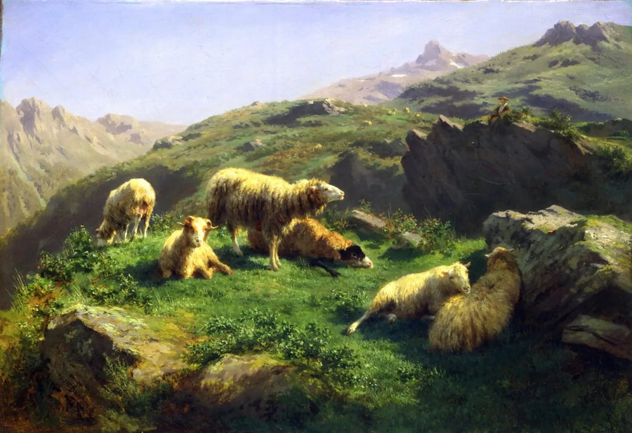 Ovelhas pastando nos Pirineus - Rosa Bonheur