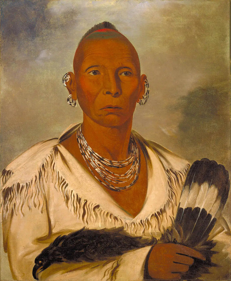 Múk-a-tah-mish-o-káh-kaik, Falcão Preto, chef eminente de sac - George Catlin