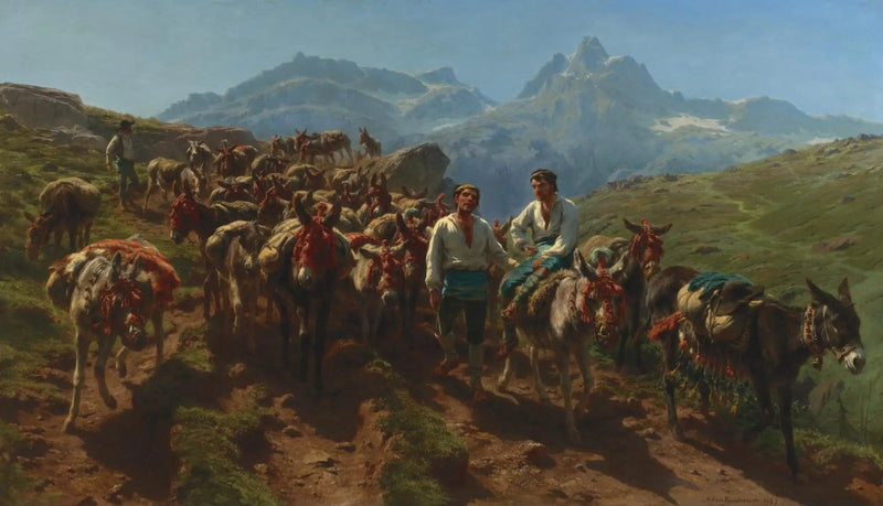 Muletiers espanhóis atravessando os Pirineus - Rosa Bonheur
