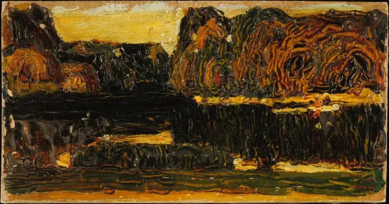Munique, jardim inglês (Lago e Cano) - Vassily Kandinsky