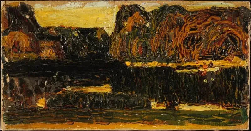 Munique, jardim inglês (Lago e Cano) - Vassily Kandinsky