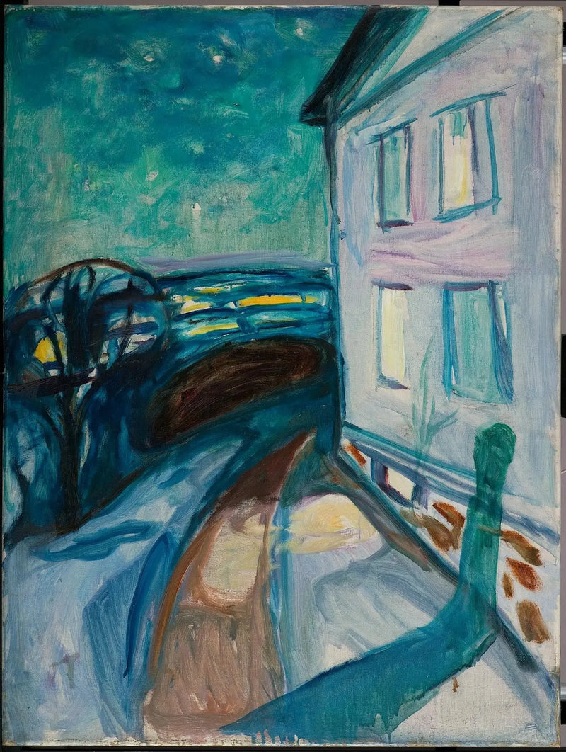 parede da casa ao luar - Edvard Munch