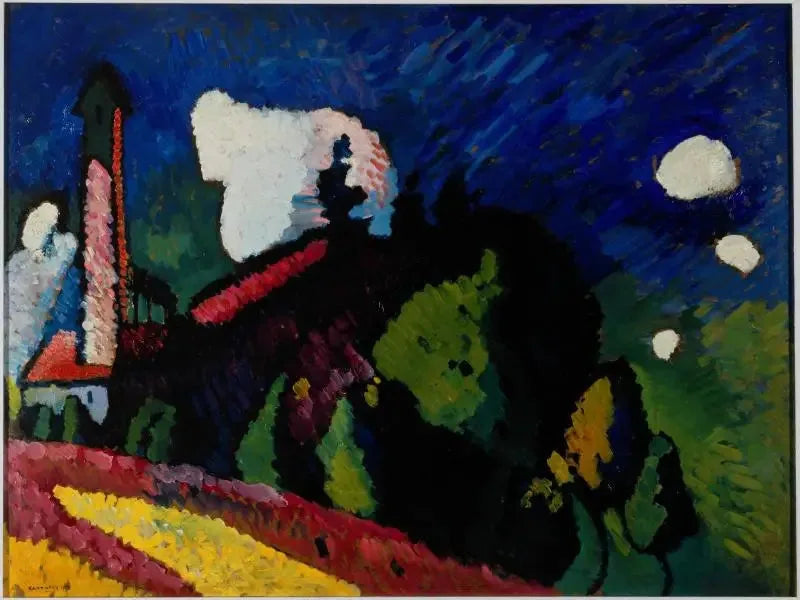 Murnau, paisagem com torre - Vassily Kandinsky